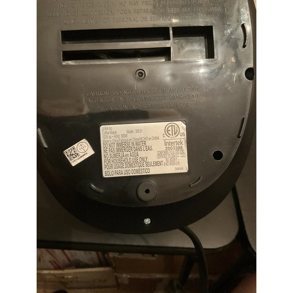 Jura Capresso Steam Pro Espresso 305.01 Replacement Screw On Cap
